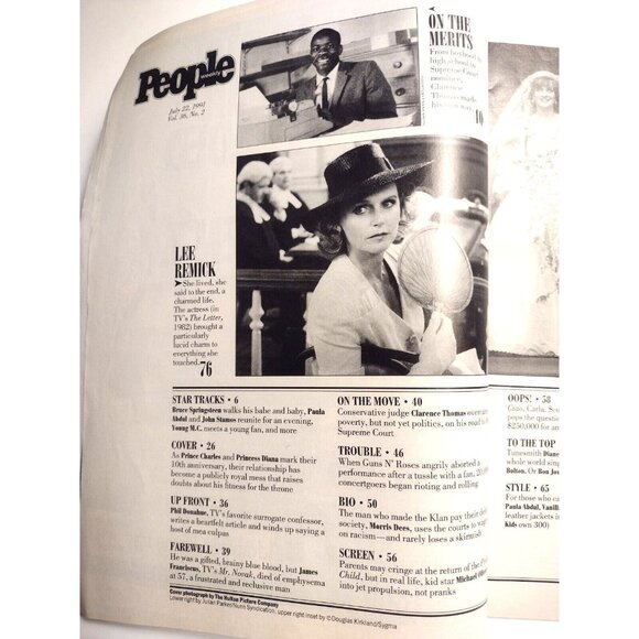 People Magazine July 1991 Princess Diana Prince Charles 10th Anniversary Kennedy - Picture 2 of 7